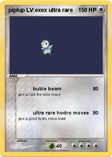 Pokemon piplup LV:exex ultra rare