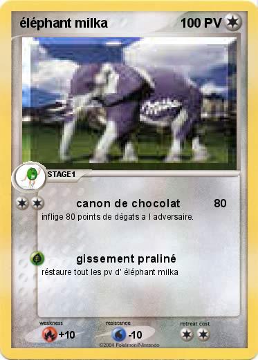 Pokemon éléphant milka