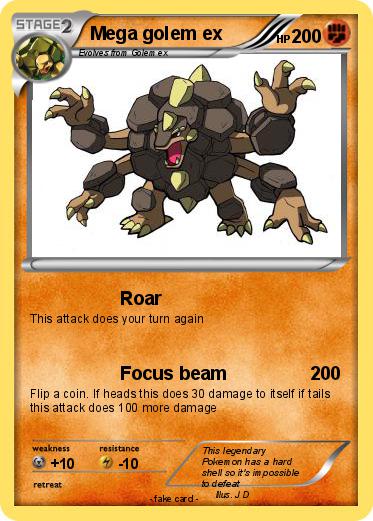 Pokemon Mega golem ex