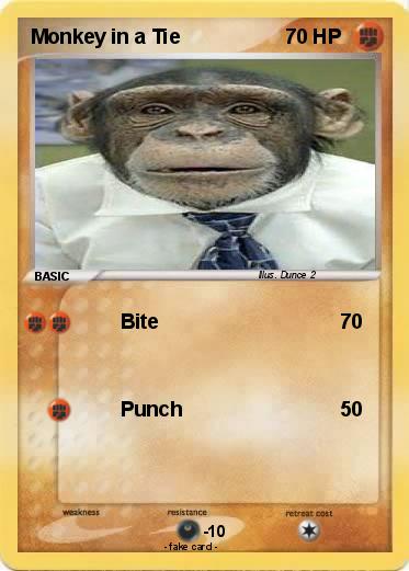 Pokemon Monkey in a Tie