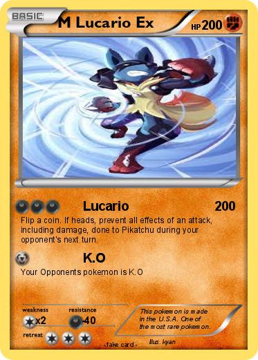 Pokemon M Lucario Ex