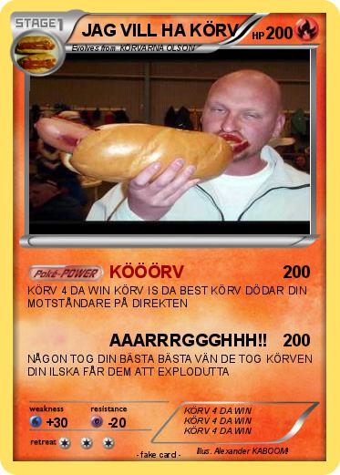 Pokémon Jag Vill Ha Korv 1 1 KÖÖÖrv My Pokemon Card
