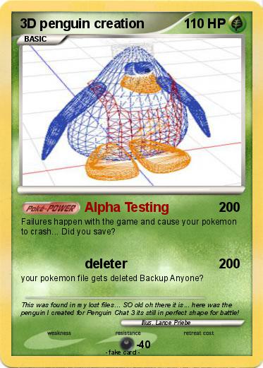 Pokemon 3D penguin creation