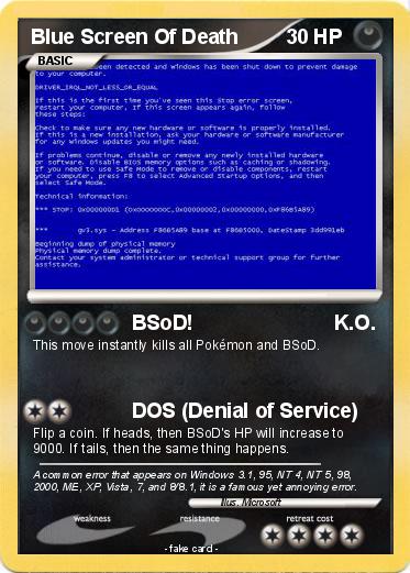 Pokemon Blue Screen Of Death