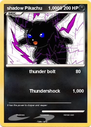 Pokemon shadow Pikachu     1,0000