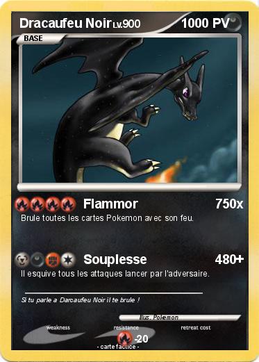 Pokemon Dracaufeu Noir