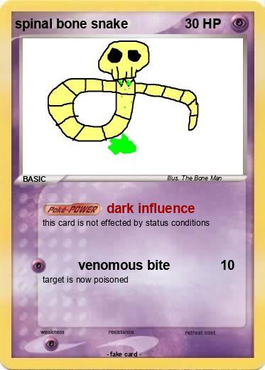 Pokemon spinal bone snake
