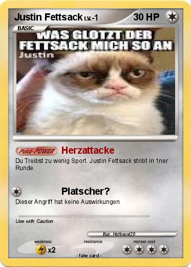 Pokemon Justin Fettsack