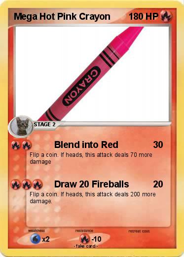Pokemon Mega Hot Pink Crayon