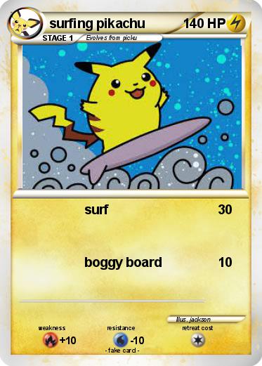 Pokemon surfing pikachu