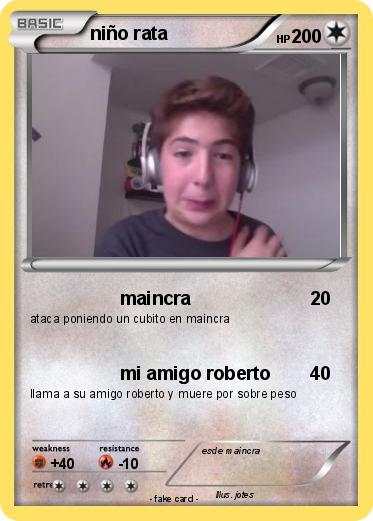Pokemon niño rata