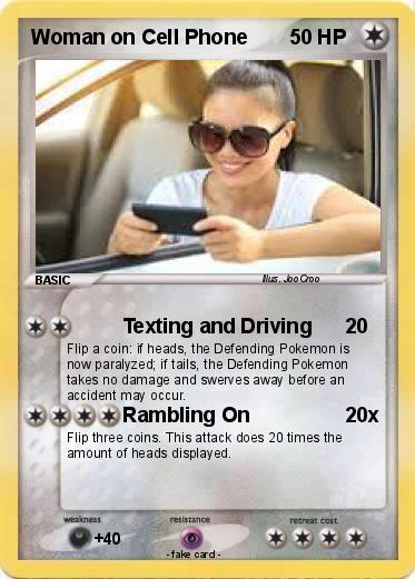 Pokemon Woman on Cell Phone