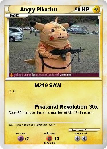 Pokemon Angry Pikachu
