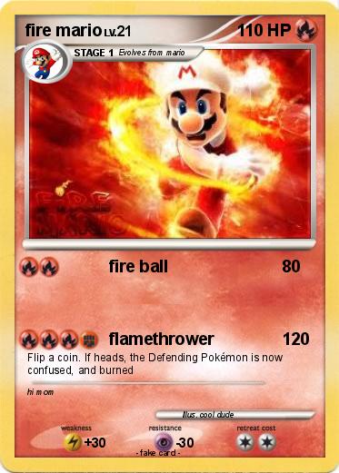 Pokemon fire mario