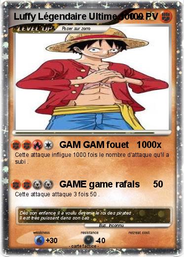 Pokemon Luffy Légendaire Ultime 100