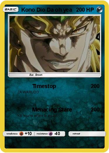 Pokemon Kono Dio Da oh yea