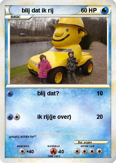 Pokemon blij dat ik rij