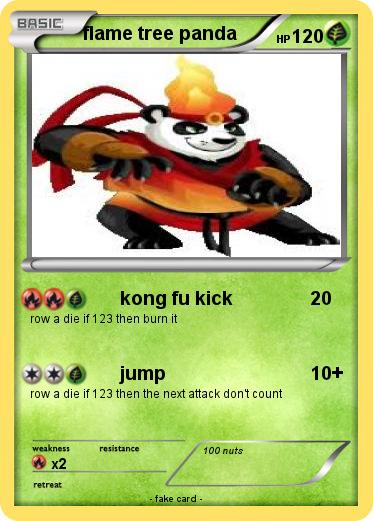 Pokemon flame tree panda