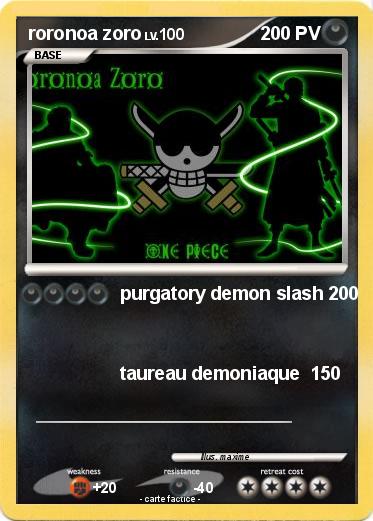 Pokemon roronoa zoro