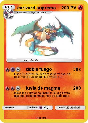 Pokemon carizard supremo