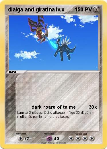 Pokemon dialga and giratina lv.x