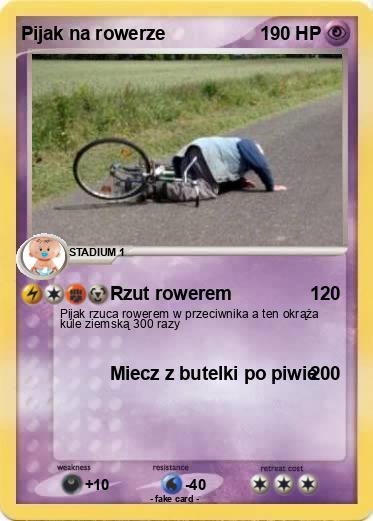 Pokemon Pijak na rowerze