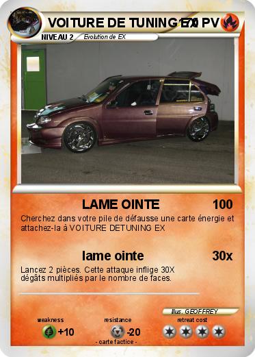 Pokemon VOITURE DE TUNING EX