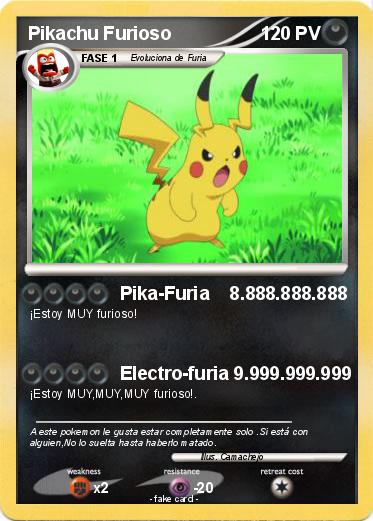 Pokemon Pikachu Furioso