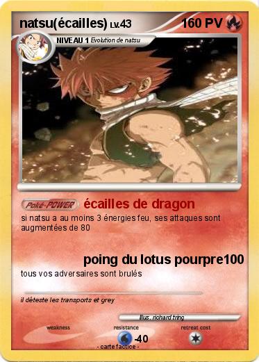 Pokemon natsu(écailles)