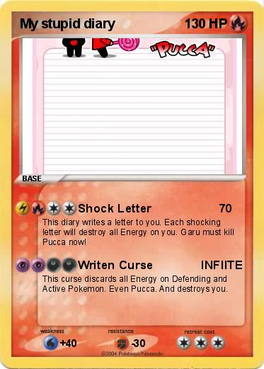 Pokemon My stupid diary