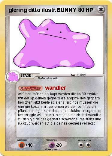 Pokemon glering ditto ilustr.BUNNY