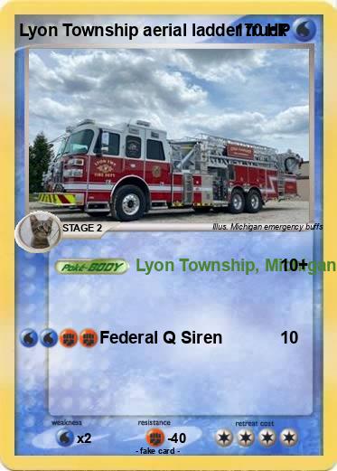 Pokemon Lyon Township aerial ladder truck