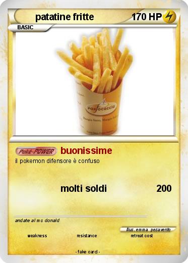 Pokemon patatine fritte