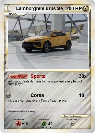 Pokemon Lamborghini urus Se