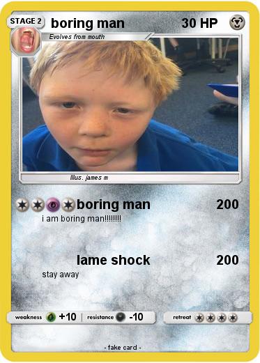 Pokemon boring man