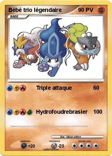 Pokemon Bébé trio légendaire