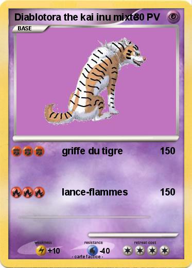 Pokemon Diablotora the kai inu mixte