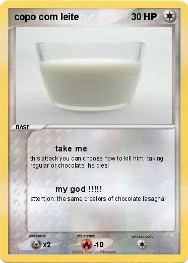 Pokemon copo com leite