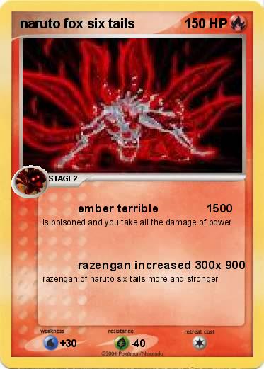Pokemon naruto fox six tails
