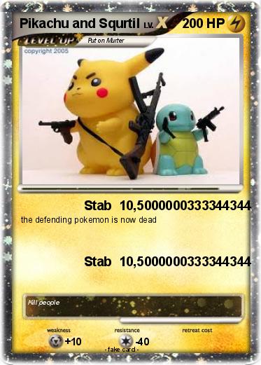 Pokemon Pikachu and Squrtil