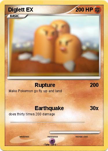 Pokemon Diglett EX
