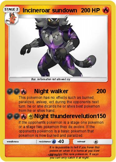 Pokemon Incineroar sundown