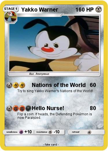 Pokemon Yakko Warner