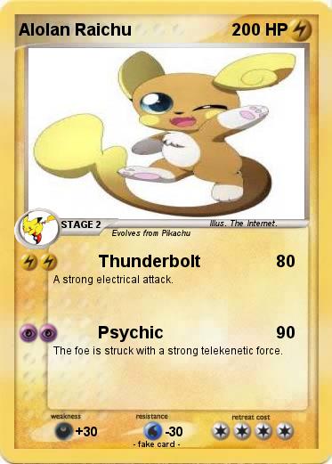 Pokemon Alolan Raichu