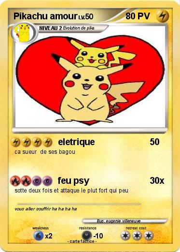 Pokemon Pikachu amour
