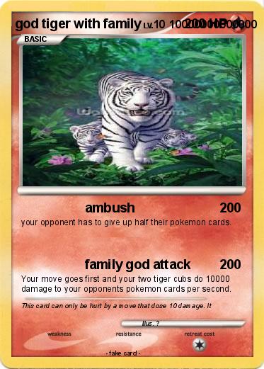Pokemon god tiger with family