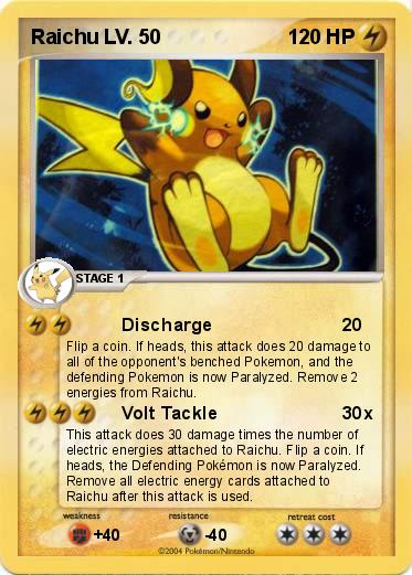 Pokemon Raichu LV. 50
