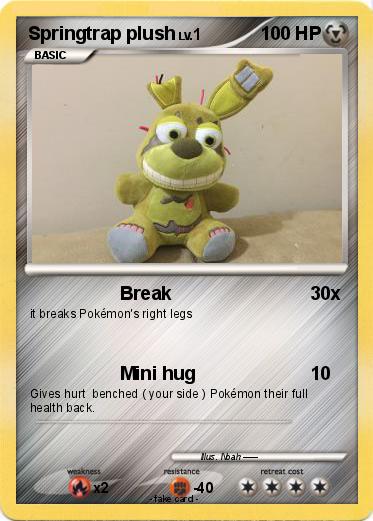 Pokemon Springtrap plush