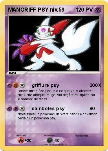 Pokemon MANGRIFF PSY niv.59