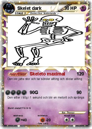 Pokemon Skelet dark